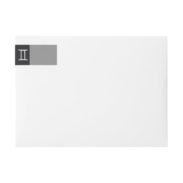 Modern Chrome Like Gemini Zodiac Sign Wrap Around Label (Front)