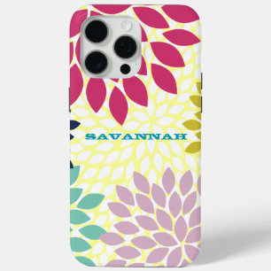 Modern Chrysanthemum Personalised iPhone Case