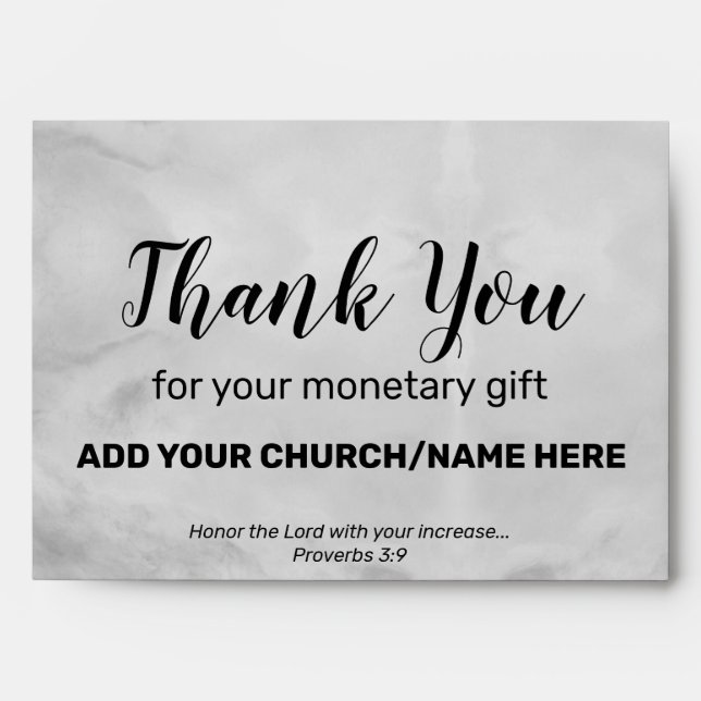 Modern Church Charity Cash Envelope (Front)