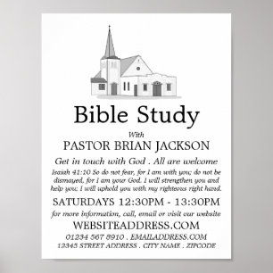 Modern Church, Christian Bible Class Advert Poster