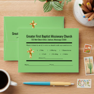Modern Church Tithe Envelope