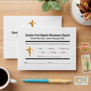 Modern Church Tithe Envelope