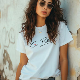 Modern Ciao Bella Script Women  Tri-Blend Shirt