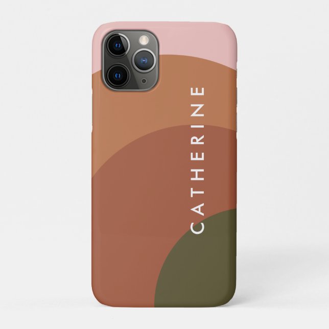 Modern Circle Earth Tones Geometric Minimalist Case-Mate iPhone Case (Back)