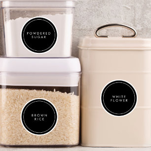 Modern Circle Kitchen & Pantry Storage Labels 
