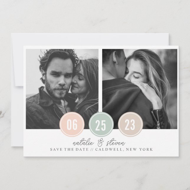Modern Circles > Save The Dates | WEDDINGS Save Th Date (Front)