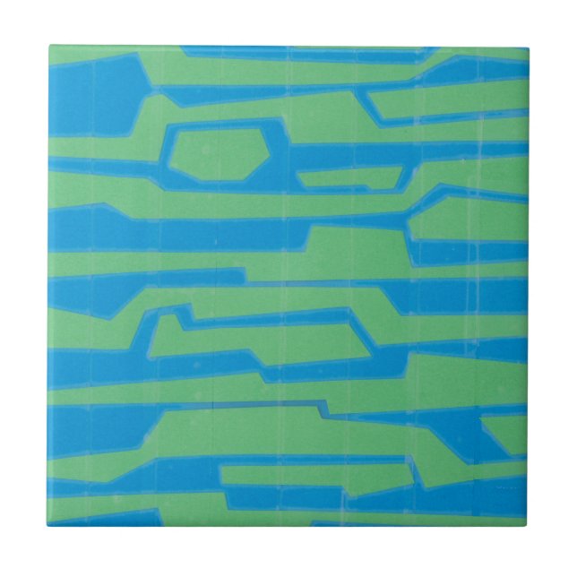 Modern Circuit V Ceramic Tile (Front)