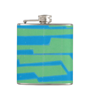 Modern Circuit V Hip Flask