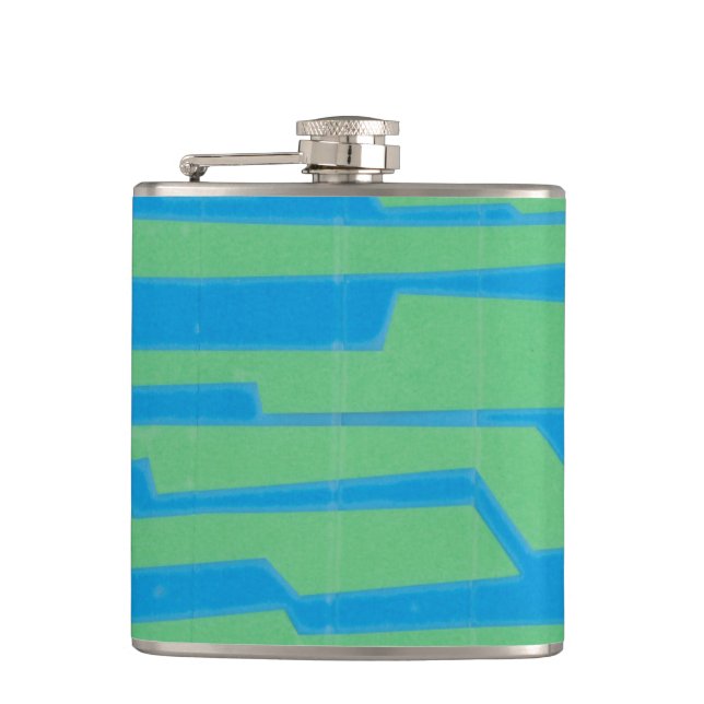 Modern Circuit V Hip Flask (Front)
