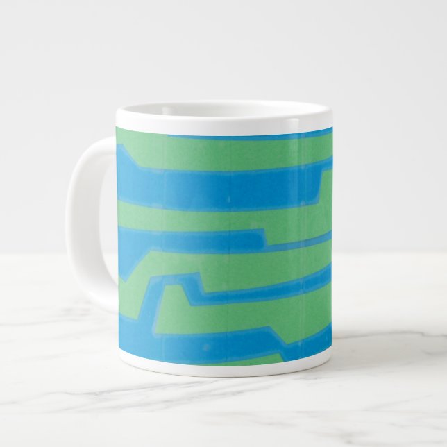 Modern Circuit V Large Coffee Mug (Front Left)