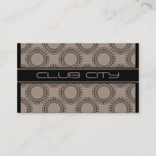 Modern Circular Caps Business Card, Mocha Card