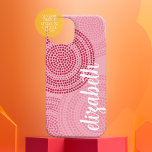 Modern Circular Dot Geometric Pattern Blush Pink iPhone 16 Case<br><div class="desc">A zen and whimsical, hipster piece of art. You can add a name, monogram or other custom text. A modern, geometric dot pattern with a boho vibe. The individual dots are in a circular pattern. To change the colour: click on the customise or advanced design area, and choose a colour...</div>