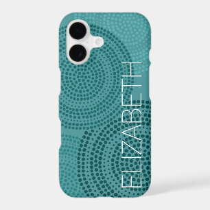 Modern Circular Dot Geometric Pattern Large Name