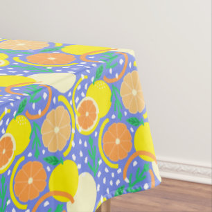 Modern Citrus Fruit Confetti Summer Amalfi Coast Tablecloth