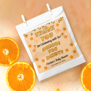 Modern Citrus Orange Cutie Fruity Zest Thank You Favour Bag