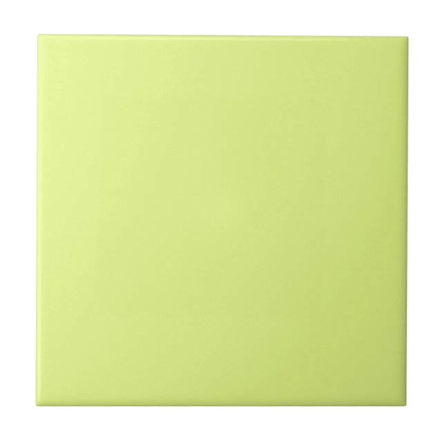 Modern Citrus Yellow Monochrome  Ceramic Tile (Front)