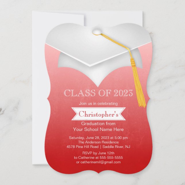 Modern Class of 2014 Graduation Party Invitation (Front)