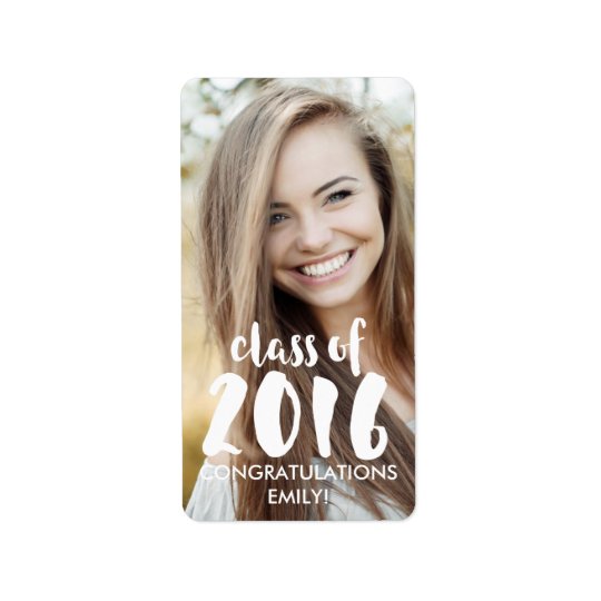 Modern Class of 2016 Favour Label Address Label