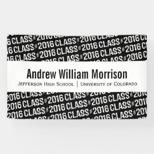 Modern Class of 2016 Graduation Custom Colour Banner