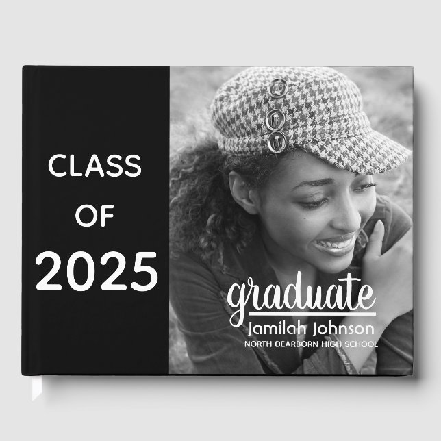 Modern Class of 2019 Graduation Reunion  Guest Book (Front)