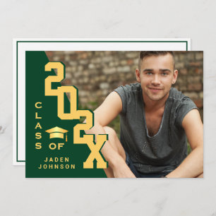 Modern Class of 2022 Grad PHOTO Graduation Party Invitation