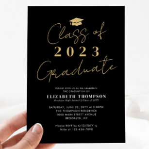 Modern Class of 2023 Graduate Graduation Party Invitation