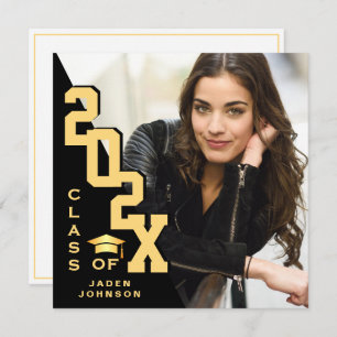 Modern Class of 2025 Grad PHOTO Graduation Party Invitation