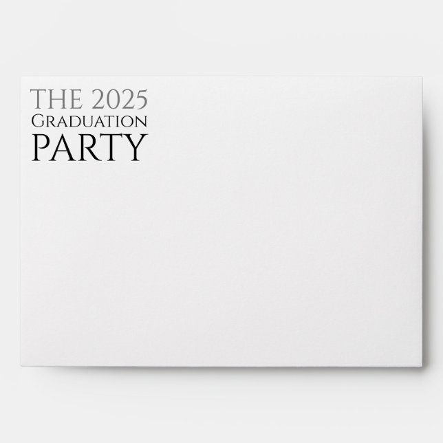 Modern Class of 2025 Graduation Preprinted  Envelope (Front)