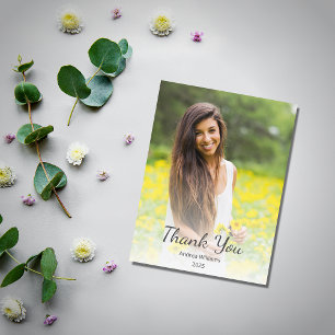 Modern Class of 2025 Graduation thank you Postcard