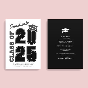 Modern Class of 2025 High School Graduation Announcement