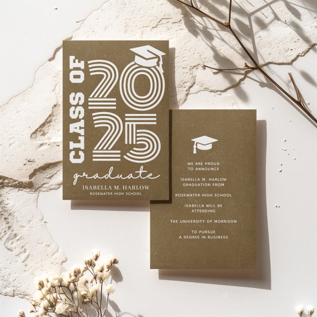 Modern Class of 2025 Highschool Graduation Announcement (Creator Uploaded)