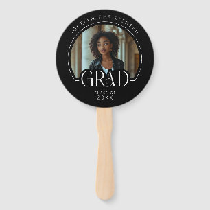 Modern Class of 2025 Photo Grad Graduation Hand Fan