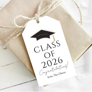 Modern Class of 2026 Gift Tag