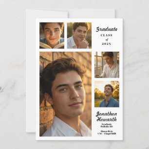 Modern Class of 2026 Multi Photo Graduation Announcement
