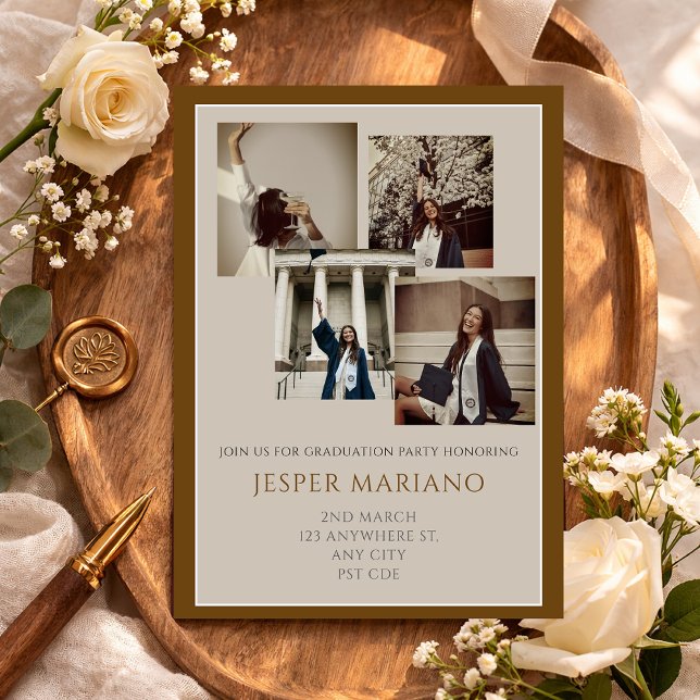 Modern Class of 2026 Photo Minimal Graduation  Invitation (Creator Uploaded)