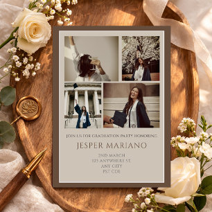 Modern Class of 2026 Photo Minimal Graduation  Invitation