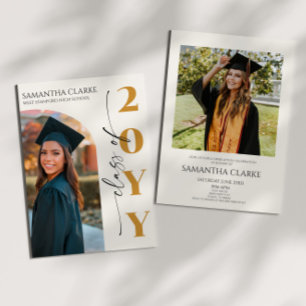Modern Class Year Photo Arch Graduation Party Invitation