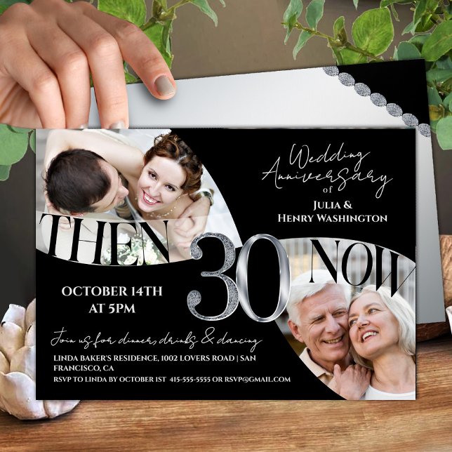 Modern Classic 30th Wedding Anniversary Invitation (Creator Uploaded)