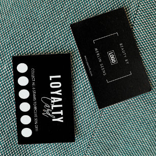 Modern Classic Beauty Spa Script Loyalty Card