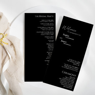 Modern Classic Black Wedding Flat Program