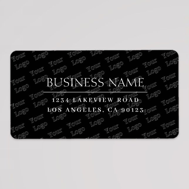 Modern Classic Black & White Tiled Logo Background Label (Creator Uploaded)