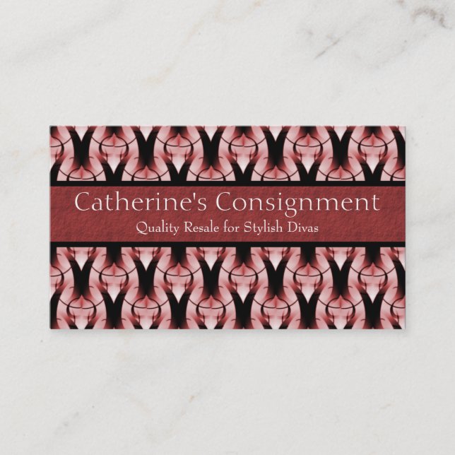 Modern Classic Business Card, Brick Red Card (Front)