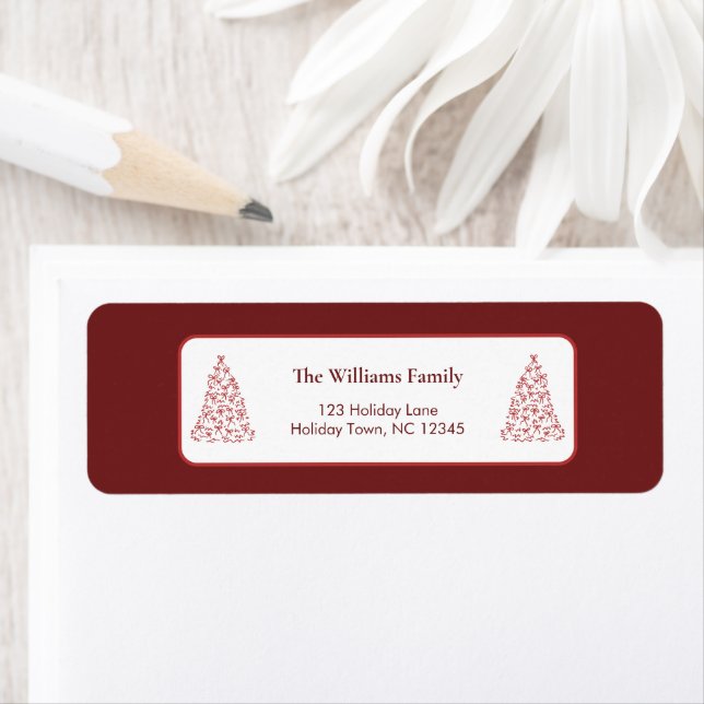 Modern Classic Christmas Elegant Return Address Label (Insitu)
