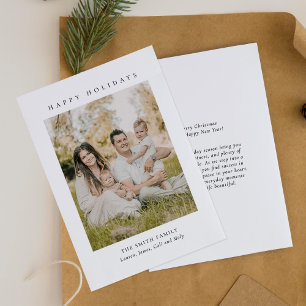 Modern Classic Christmas & New Year Holiday Card