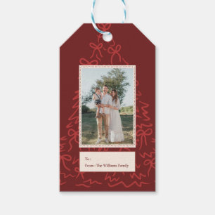 Modern Classic Christmas Photo Elegant  Gift Tags