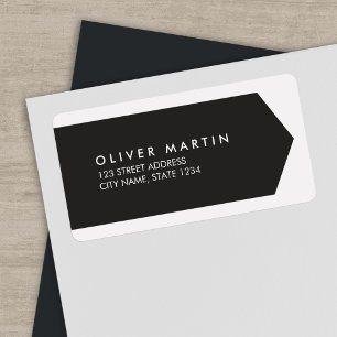 Modern Classic Dark and Light Grey Address Labels
