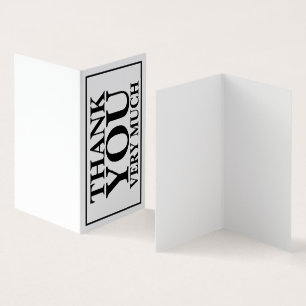 Modern Classic Elegant Black Printed Thank You  