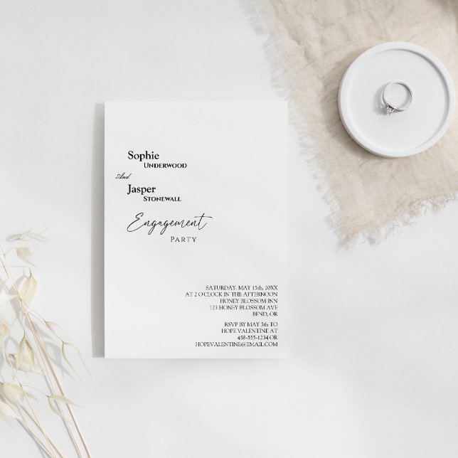 Modern Classic Engagement Party Invitation (Creator Uploaded)