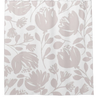 Modern classic flower Light colour pink and white Shower Curtain