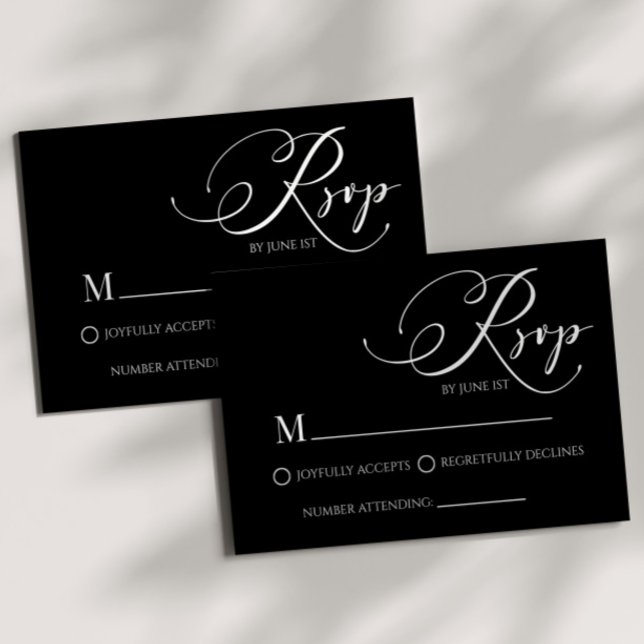 Modern Classic Minimal Simple Wedding RSVP Card (Creator Uploaded)